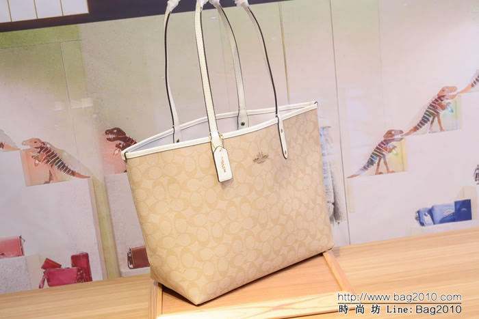 COACH蔻馳 海外代購子母包 一包兩用 新款PVC配頭層牛皮 雙面托特tote女包子母包 36658  Chz1584
